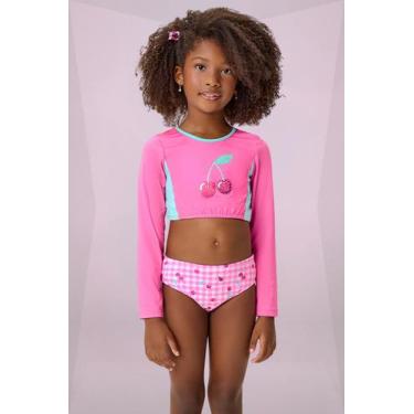 Imagem de Conjunto Menina Blusa de Biquíni e Calcinha Somnii, Rosa, 10