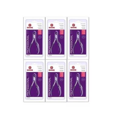 Imagem de Kit 6 Alicates de Cuticula Profissional Mundial INOX 777