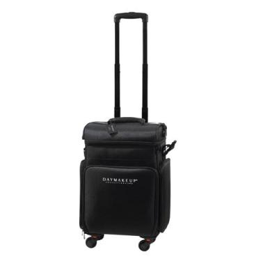Imagem de Maleta Maquiagem Nylon com Rodinhas 4 Cases Preta Daymakeup