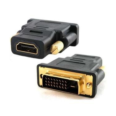 Imagem de Adaptador Conversor DVI-I Dual Link 24+5 Macho X HDMI Fêmea Banhado Ouro Feasso FCA-11B