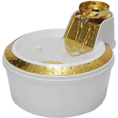 Imagem de Fonte Bebedouro Petlon Premium Branca e Dourada - 220 V