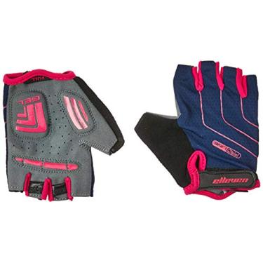 Imagem de Luva Ciclista Aberta Mod.8813 Lycra Cinza/Rosa/Azul C/Gel Tam"P" Elleven