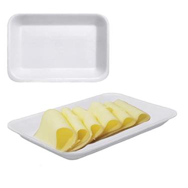 Imagem de Bandeja De Isopor Resistente Branca Fardo Com 100 Unidades