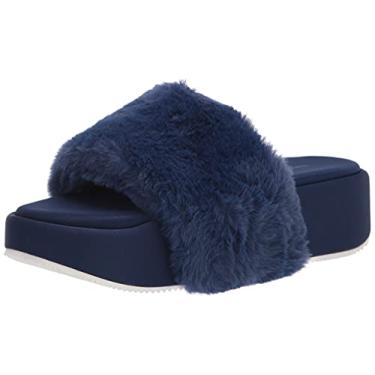 Imagem de Nine West Sandália rasteira feminina Rize, Tecido azul médio, 34