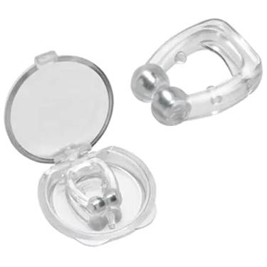 Imagem de Kit 2 Clip Anti Ronco Dilatador Clip Com Imã Nasal Magnético Silicone Magnético Dormir Melhor Alivia o Sono Leve e Confortável
