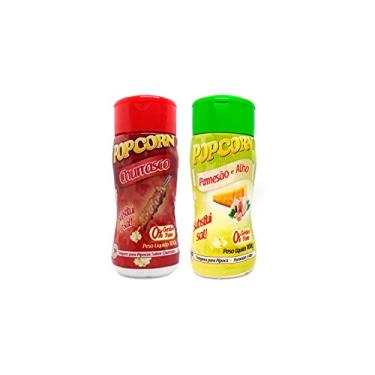 Imagem de Temperos P/ Pipoca Popcorn Cx 24 Frascos. 12 Churrasco - 12 Parmesão e Alho