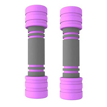 Imagem de 1par de halteres espessados esponjas trepurações de braço durável Exercício de halteres para mulheres Equipamento de fitness body,Pink 2kg