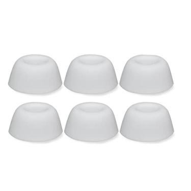 Imagem de Capa de silicone para substituição de fone de ouvido com textura macia branca para Huawei Freebuds Pro