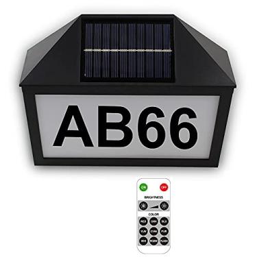 Imagem de Placa Solar Número de Casa, Comboss 3 LED Auto On/Off Número de Luz para Casa Jardim, Letras e Números Personalizados