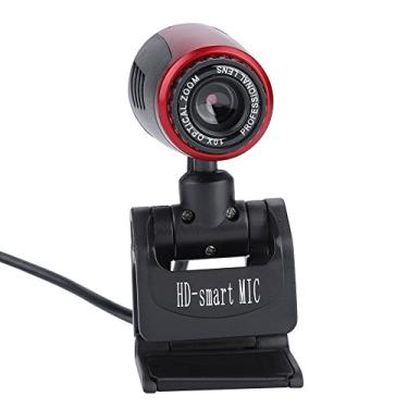 Imagem de Webcam USB com microfone, câmera HD PC webcam, clipe giratório de 360 graus na webcam, correção automática de cor e foco automático para transmissão de vídeo por chat online