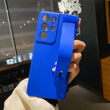 Imagem de Capa de pulseira de silicone líquido para Samsung S22 Ultra S21 S20 FE Note 20 10 A13 53 A52S 32 42 12 31 51 71 50 70 A30S, azul, para Samsung Note 10