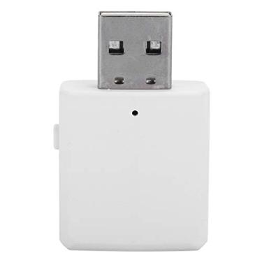 Imagem de V BESTLIFE Transmissor de áudio Bluetooth 5.0, placa de som USB 3 em 1 AUX RCA adaptador de soquete de 3,5 mm, cabo de 3,5 mm, ampla compatibilidade (branco)