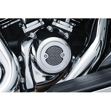Imagem de Kuryakyn Acessório de realce de motocicleta 6560: Capa de malha para motocicletas Harley-Davidson 2017-19 com motores Milwaukee-Oight, cromado