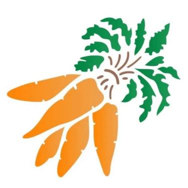 Imagem de Stencil de Acetato para Pintura OPA Simples 10 x 10 cm - 781 Cenoura