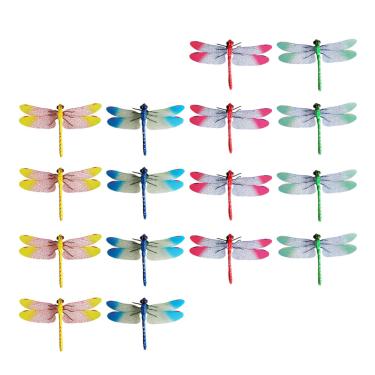 Imagem de Healifty 20 peças simuladas plástico jardim libélula decoração plástico ornamento libélula verão ornamento libélula plástico libélula libélula