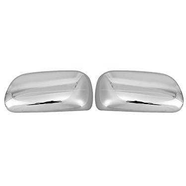 Imagem de Capa para espelho retrovisor, 2 peças, capa para espelho lateral retrovisor, capa para espelho de porta de substituição banhado a cromo ABS elegante para VIOS