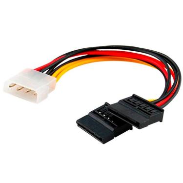 Imagem de Cabo de Energia SATA - 1 Conector 4 Pinos Molex para 2 de energia SATA