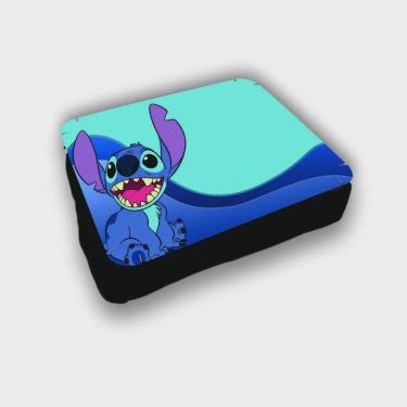 Imagem de Almofada Bandeja para Notebook Laptop Personalizado Stitch Fundo Azuis