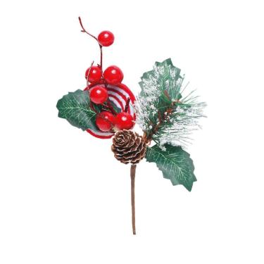 Imagem de Pick Natalino C/candie/folh/frut/pinh 1un 15x10x5cm 1920015