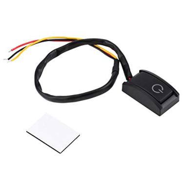 Imagem de Interruptor adesivo 12 V, interruptor de botão adesivo adesivo, interruptor adesivo DIY para carro com luz LED branca