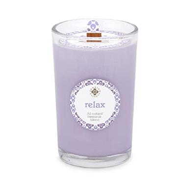 Imagem de Root Candles Seeking Balance Vela de mistura de cera de abelha, 227 g, Relax: Lavanda Gerânio