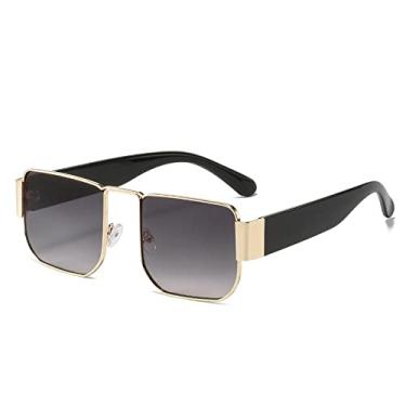 Imagem de Óculos de Sol Masculino Grande Armação Óculos de Sol Mesmo Retro Steampunk Moda Metal Óculos de Sol Resistente a UV, 4, Tamanho Único