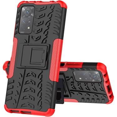 Imagem de Capa Capinha Hybrid Para Redmi Note 11 Pro 5G Case Anti Impacto Emborrachada (Vermelha)