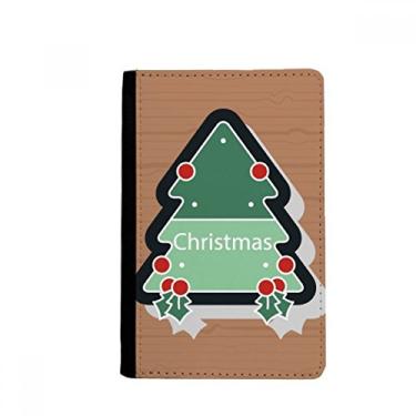 Imagem de Porta-passaporte com ícone de desenho animado de Natal para árvore de Natal Notecase Burse capa carteira porta-cartão, Multicolor