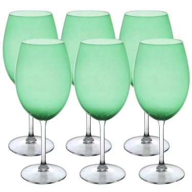 Imagem de Conjunto de Taças para Bordeaux Bohemia Gastro 580ml Verde Limão - 6 Peças