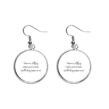 Imagem de Brinco de prata com pingente de orelha "There Is Nothing Good Or Bad Ear", joia feminina