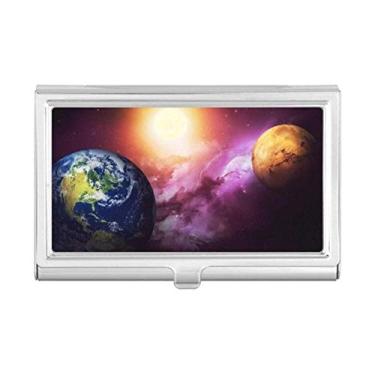 Imagem de Planeta Terra, vermelho, azul, colorido, porta-cartões de visita, caixa de bolso