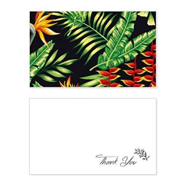 Imagem de Planta de desenho de folhas tropicais, cartão de agradecimento, papel de aniversário, agradecimento de casamento