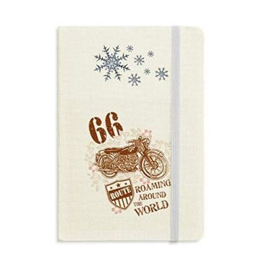 Imagem de Caderno de ilustração com estampa de texto floral de motocicleta, diário grosso, flocos de neve, inverno