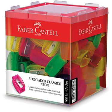 Imagem de Apontador Clássico 4 Cores Sortidas 100 Unidades, Faber-Castell, Neon