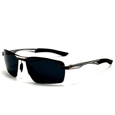 Imagem de Óculos de Sol Masculino Design Ultraleve Esportivo Piloto GCV Polarizados Proteção UV400 (C1)