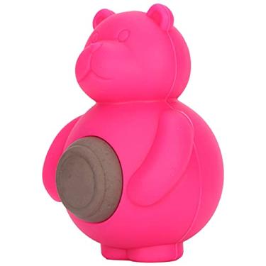 Imagem de 01 Brinquedos mastigáveis para cães, brinquedo de limpeza de dentes de cães, fácil de limpar, altamente resistente a mordidas, promove higiene oral brinquedos para cães para higiene bucal para animais de estimação (vermelho)