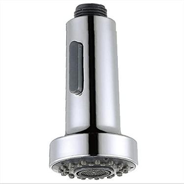 Imagem de cozinha puxar torneira pulverizador dois modos de água cromado cozinha puxar torneira bico aeradores torneira borbulhador de água, H