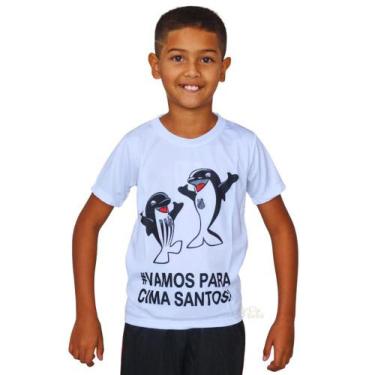 Imagem de Camiseta Infantil Santos Branca Mascote Oficial - Revedor