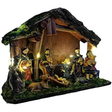 Imagem de Presépios De Natal Em Ambientes Fechados - Presépios De Natal Com Luzes LED, Presépios De Natal Em Ambientes Externos, Decoração De Mesa Cristã,Collector88