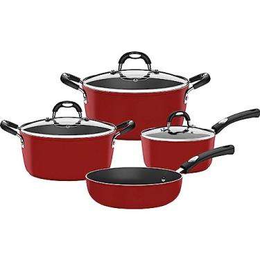 Imagem de Jogo de Panelas em Alumínio 4 peças Mônaco Vermelho