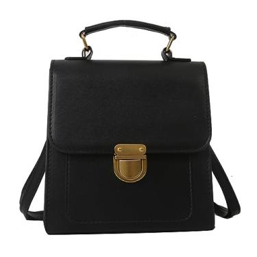 Imagem de Bolsa Pequena para Mulher Bolsa Transversal com Alça de Ombro Removível Bolsa de Ombro com Coldre (Black)