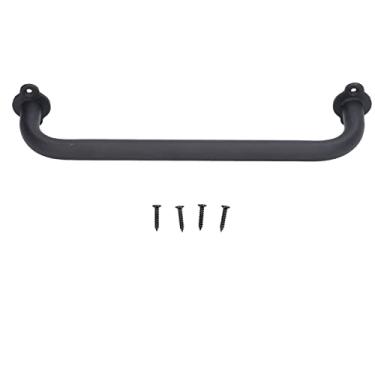 Imagem de Puxador da Porta do Celeiro Interior Fosco Maçaneta da Porta Americana Aço Carbono Porta de Madeira Preto Puxador do Portão do Celeiro Interno para Puxadores de Gaveta