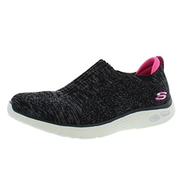 Imagem de Skechers Women's Relaxed Fit Empire D'Lux - Sweet Pearl Sneaker, Black/Pink, 8