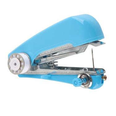 Imagem de Máquina de costura portátil máquina de costura portátil costura manual rápida máquina de costura para iniciantes tecido de roupas de costura