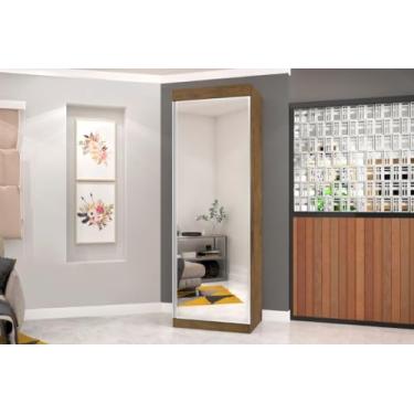 Imagem de Roupeiro/Multiuso/Sapateira GEO Com 2 Opções de Montagem e Porta Espelhada Cor Jequitiba