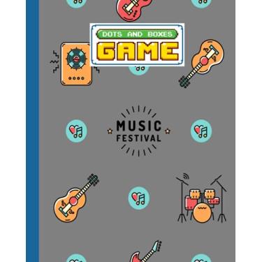 Imagem de Dots And Boxes Game: Premium Music Cover Dots And Boxes Game, A Classic Strategy Game - Large and Small Playing Squares, 120 Pages, size 8" x 10" by Denis Falk