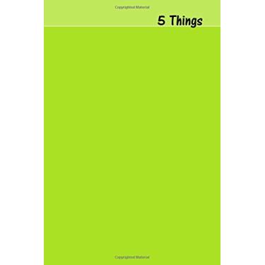 Imagem de 5 Things Journal - Gratitude, Hope, Knowledge, Pay It Forward, Good Moments: Medium Ruled, 365 Undated Pages, Soft Cover, 6 X 9 Journal, Chartreuse Green