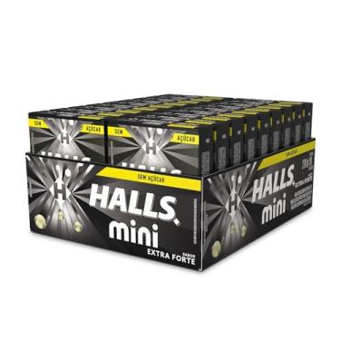Imagem de Bala Halls Mini Sem Açúcar Extra Forte Caixa Com 18 Unidades De 15g