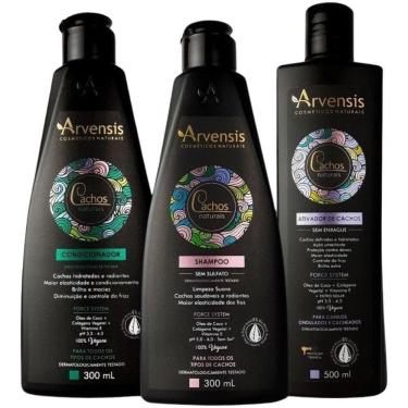 Imagem de Kit Arvensis Shampoo Condicionador 2x300ml Ativador De Cachos 500ml