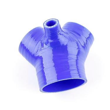 Imagem de JOIUYOLJ Mangueira de admissão de ar do corpo do acelerador de silicone de 3 camadas para Audi S4 RS4 Biturbo A6 B5 2.7T Bi-Turbo (azul)